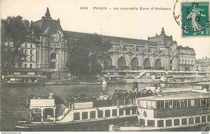 CPA Paris La Nouvelle Gare d'Orleans Bateau