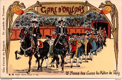 S23092 cpa Les Noms des Gares du Métro de Paris - Gare d'Orléans