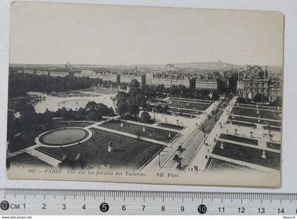I122084 Cartolina Francia - Paris - Vue sur les Jardins des Tuileries