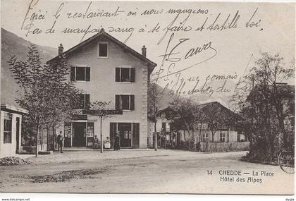 74 - CHEDDE PASSY - Hôtel des Alpes, CPA écrite en 1915