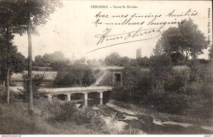 CPA Peronne Porte St Nicolas