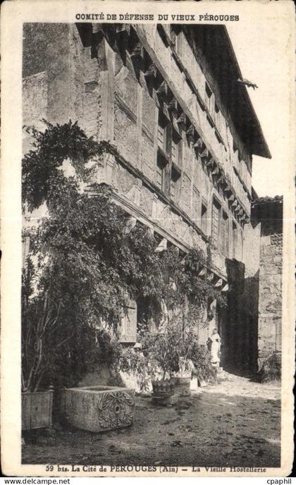 CPA Perouges La Cite de la Perouges Ain La vieille hostellerie