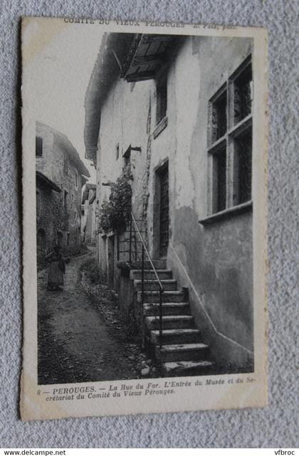 F693, Pérouges, la rue du For, l'entrée du musée, Ain 01