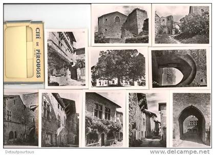 Pérouges cité médiévales pochette de 10 vues 6x9 vers 1930/1940