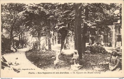 CPA Paris Ses Squares et ses Jardins Square du Musee Cluny