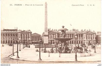 POSTAL   PARIS  -FRANCIA  - PLACE DE LA CONCORDE