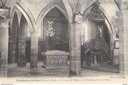 CPA Plestin les Greves Cotes du Nord Interieur de l'Eglise et le Tombeau de Saint Efflam
