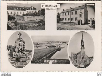 29) PLOBANNALEC - FINISTERE - ECOLE ST JOSEPH , ST YVES , MONUMENT AUX MORTS - LESCONIL - LE PORT   ( 2 SCANS )