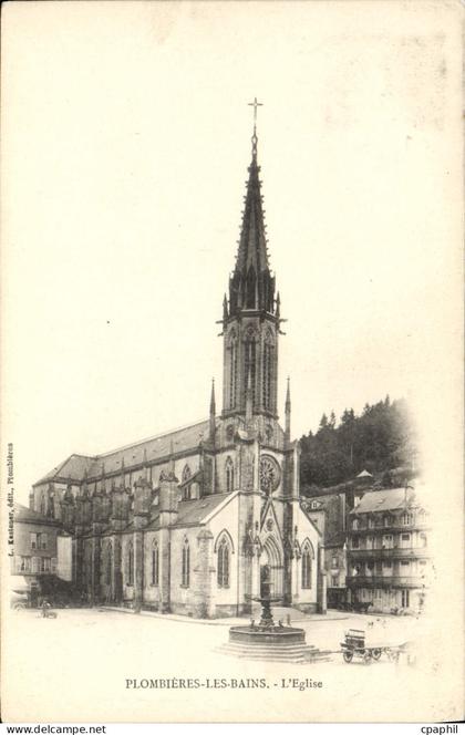 CPA PLOMBIERES Les Bains L'Eglise