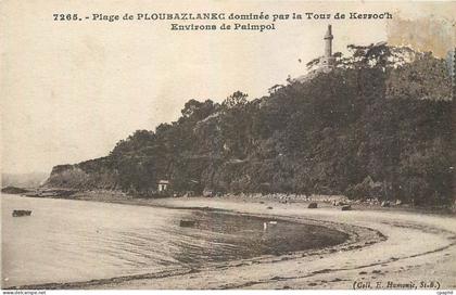 CPA Plage de Ploubazlanec dominee par la Tour de Kerroc'h Environs de Paimpol