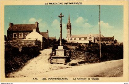 CPA PLOUBAZLANEC - Le Calvaire et l'église (104322)