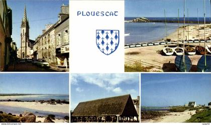 CPSM Plouescat Les Plages Les Vieilles Halles Et Le Centre Nautique