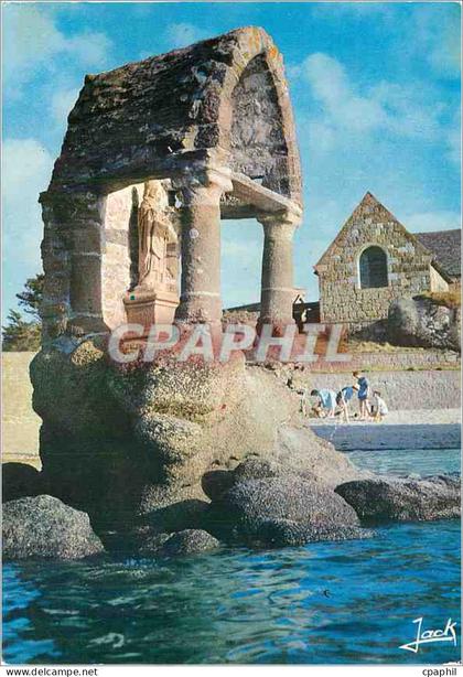 CPM Ploumanac'h (C du N) L'Oratoire de Saint Guirec a maree haute