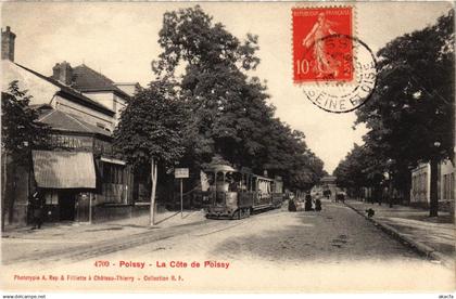 CPA AK POISSY La Cote de Poissy TRAM VAPEUR (977293)