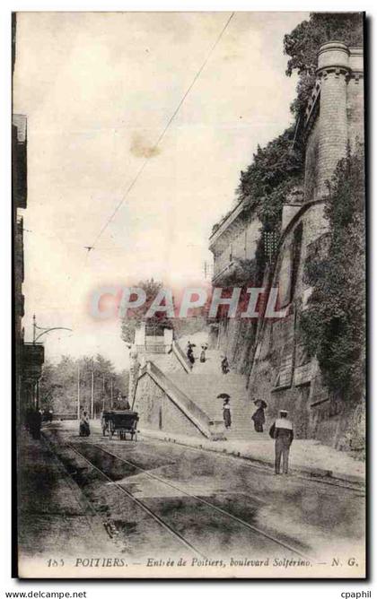 CPA Poitiers Entree de Poitiers Boulevard Solferino