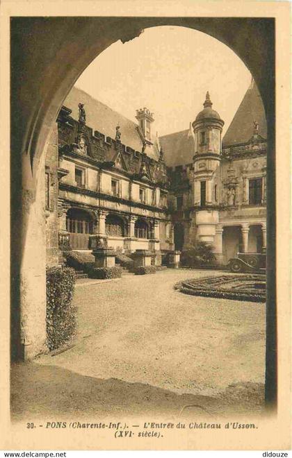 17 - Pons - Entrée du Château d'Usson - CPA - Voir Scans Recto-Verso