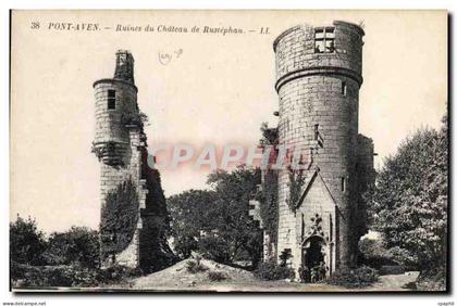 CPA Pont Aven Ruines du chateau de Rustephan