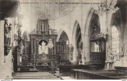Pont de l'Arche - L'Eglise - La Grande Nef - CPA