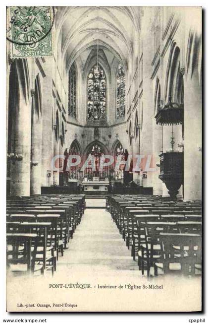 CPA Pont L'Eveque Interieur de l'eglise st michel
