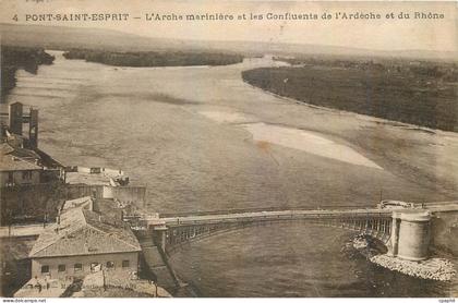 CPA Pont Saint Esprit L'Arche mariniere et les Confluents de l'Ardeche et du Rhone