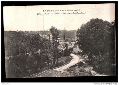 56 PONT SCORFF Vue Générale, Descente au Bas Pont Scorff, ed Waron 5102, Bretagne Pittoresque, 192?