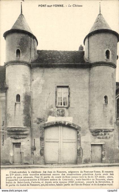 Pont sur Yonne CPA Le chateau