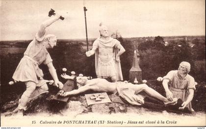 CPA Calvaire De Pontchateau Jesus Est Cloue La Croix
