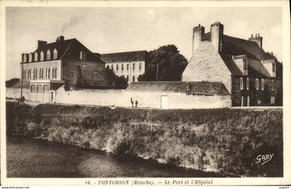 CPA Pontorson Le Port et L Hopital