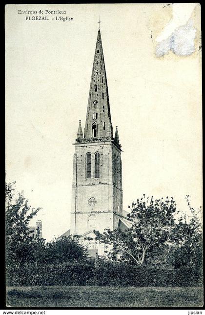 cpa du 22  Ploézal l' église  -- environs de Pontrieux    AVR20-173