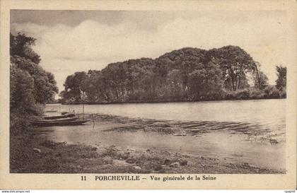 CPA Porcheville Vue generale de la Seine