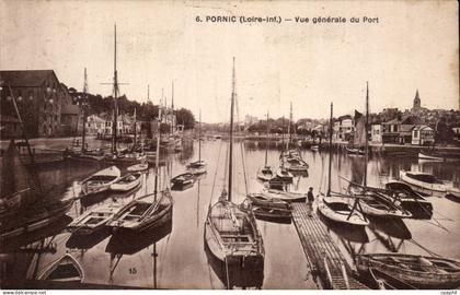Pornic CPA Vue generale du port