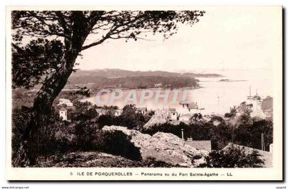 Ile de Porquerolles - Panorama vu du Fort Sainte Agathe - CPA