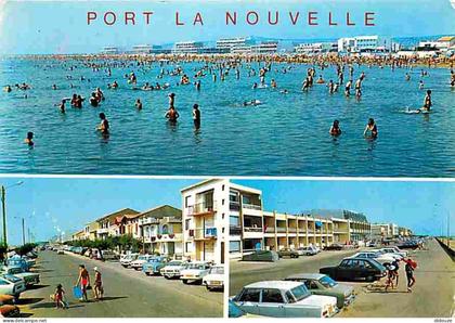 Carte Postale - 11 - Port la Nouvelle - Multivues - Automobiles - Scènes de Plage - Flamme Postale de Port la Nouvelle -