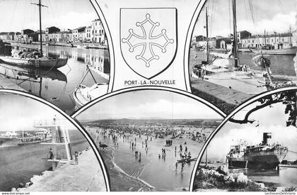 Port-la-Nouvelle, port, plage et jetée – CPA – France