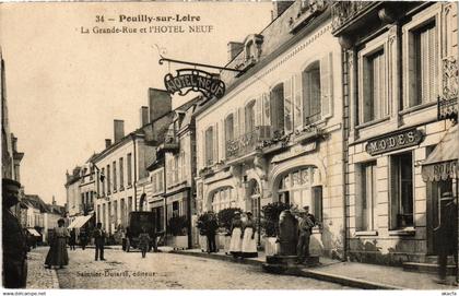 CPA Pouilly-sur-Loire Grande Rue Hotel NEUF (1392318)