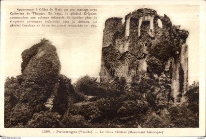 CPA Pouzauges (Vendee) le vieux chateau (MOnument historique)