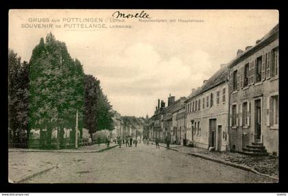 57 - PUTTELANGE - PUTTLINGEN - NAPOLEONPLATZ MIT HAUPTSTRASSE