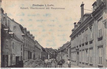 France - PUTTELANGE (57) Bureau impérial des forêts avec route principale (Kaiserliche Oberförsterei mit Hauptstrasse) -