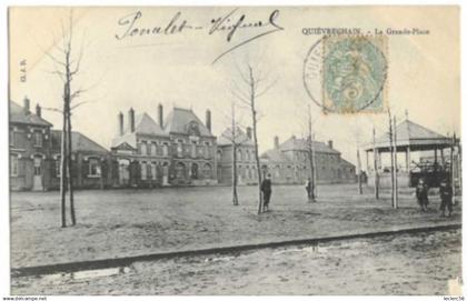 59 QUIEVRECHAIN GRANDE PLACE CPA 2 SCANS