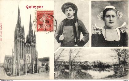 Quimper CPA Coiffes Folklore