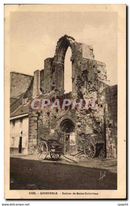CPA Quimperle Ruines de Saint Colomban