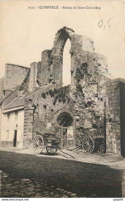 CPA Quimperle Ruines de Saint Colomban