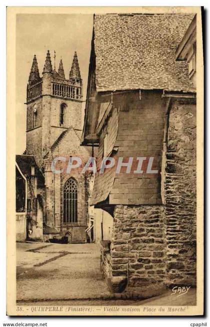 CPA Quimperle Vieille Maison Place Du Marche