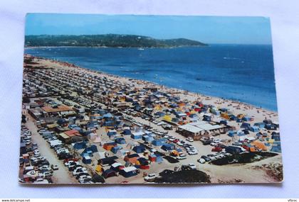 Cpm 1972, Ramatuelle, vue aérienne, camping caravaning Kon Tiki et Europa, Var 83