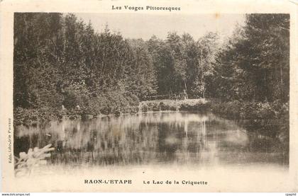 CPA Les Vosges Pittoresques Raon L'Etape Le Lac de la Criquette