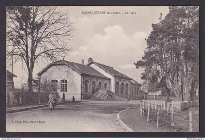 FRANCE, Vintage postcard, Raon-l'Étape, La Gare, WWI