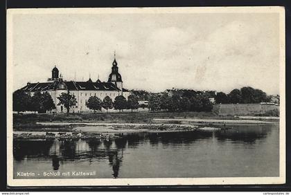 AK Küstrin, Schloss mit Kattewall