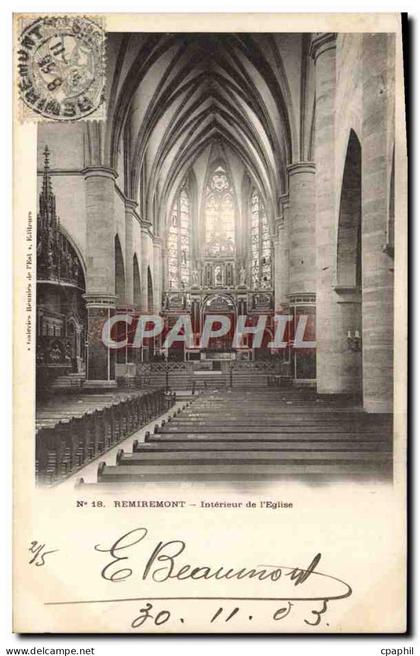 CPA Remiremont Interieur De l'Eglise