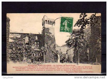 30 REMOULINS Chateau de St Privat, Historique, ed Hotel Servière, 191?