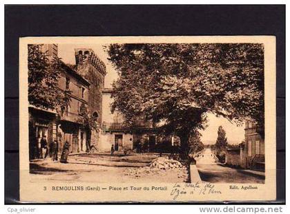 30 REMOULINS Place du Portail, Tour, ed Agulhon 3, 1940